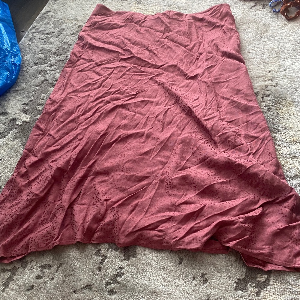 Loft pink midi skirt